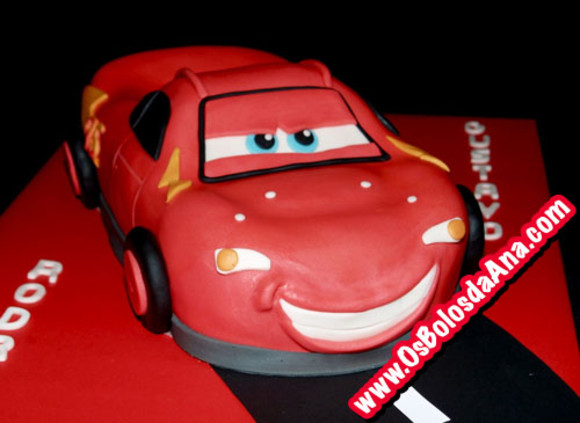 Bolo Carro Faisca McQueen - Lightning McQueen Car