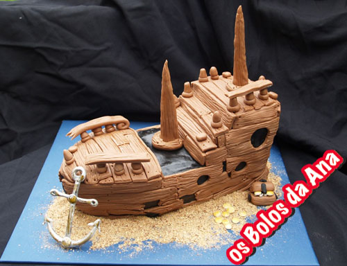 Bolo Barco Antigo Naufragado - Old Shipwreck Cake